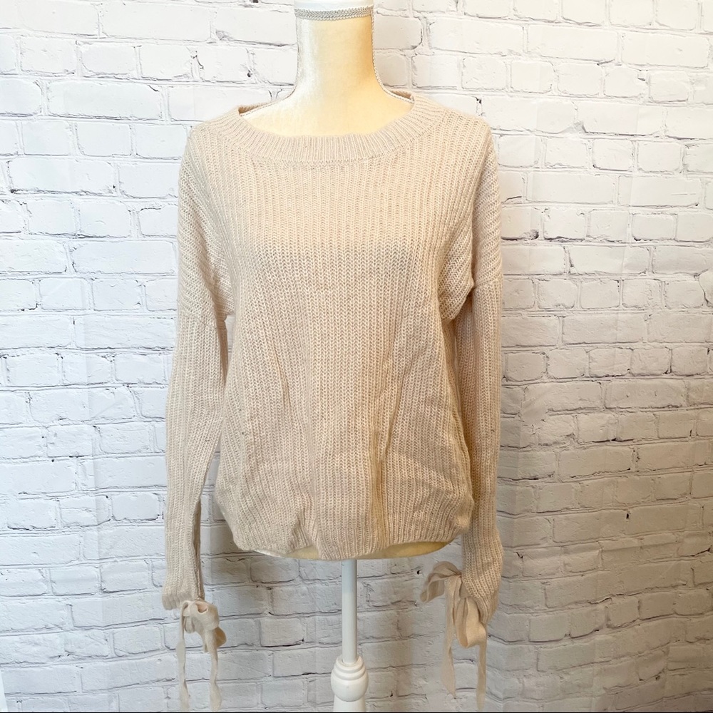 Ivy & Main cream open back sweater